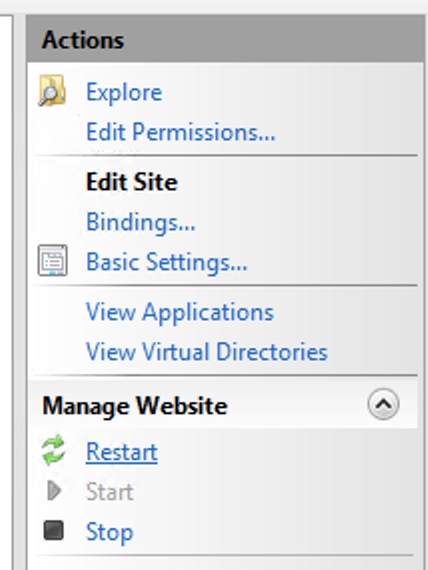 restart IIS